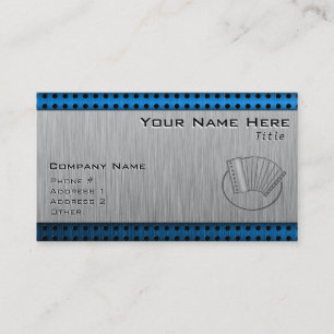Brushed metal-look Accordion Business Card