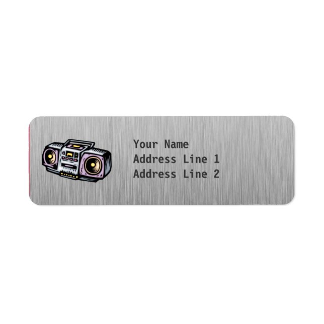 Brushed Metal-look Boombox (Front)