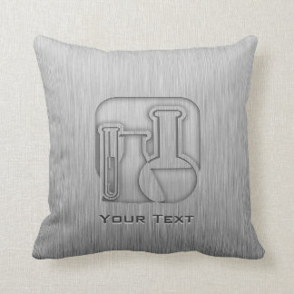 Brushed Metal-look Chemistry Throw Pillow
