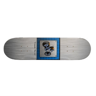 Brushed Metal-look Chopper Skateboard