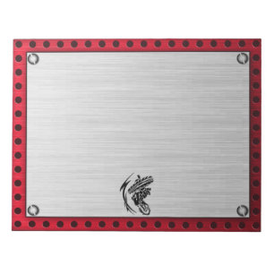 Brushed metal look Dirt Bike Notepad