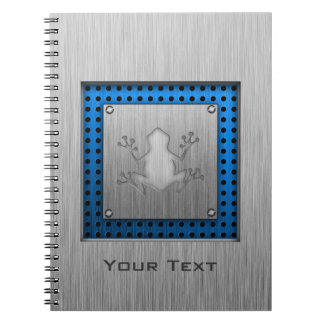 Brushed Metal look Frog Notebook