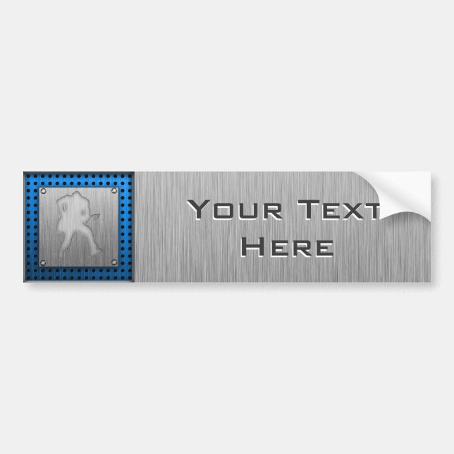 Brushed metal-look Guitarist Bumper Sticker (Front)
