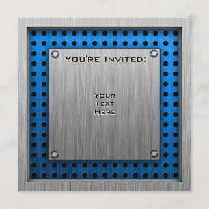 Brushed metal-look Guitarist Invitation