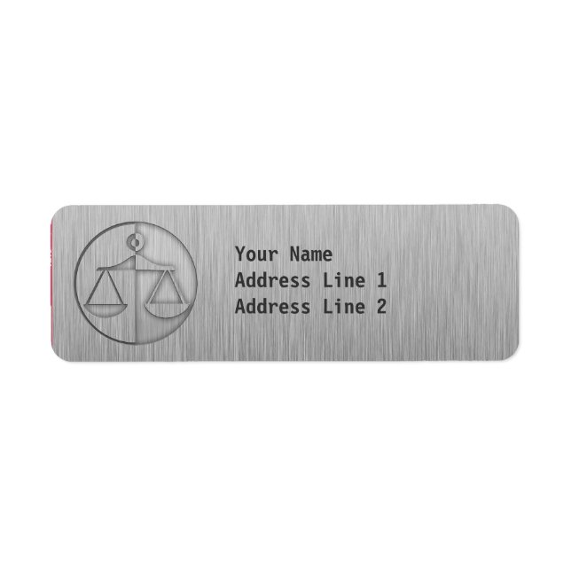 Brushed metal-look Justice Scales (Devant)
