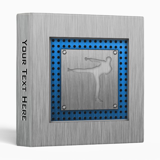 Brushed Metal-look Martial Arts Binder (Front/Spine)