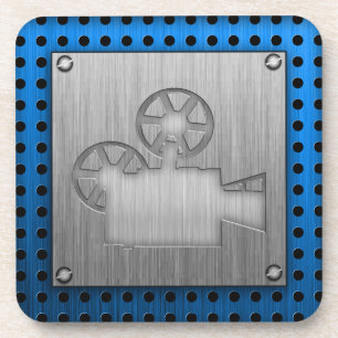 Brushed Metal-look Movie Camera Coaster