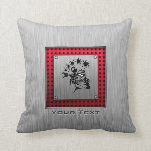 Brushed metal look Paintball Throw Pillow