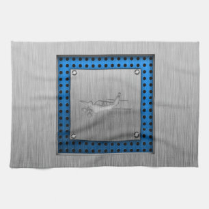 Brushed Metal-look Plane Kitchen Towel