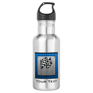 Brushed metal look Racing Flag 532 Ml Water Bottle