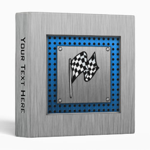 Brushed metal look Racing Flag Binder