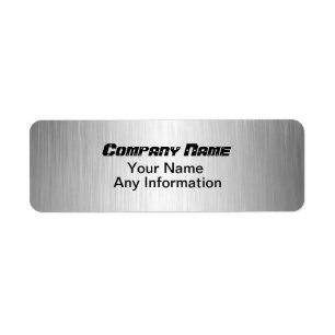 Brushed Metal Look Return Address Labels