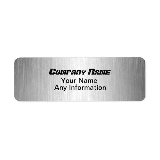 Brushed Metal Look Return Address Labels (Front)