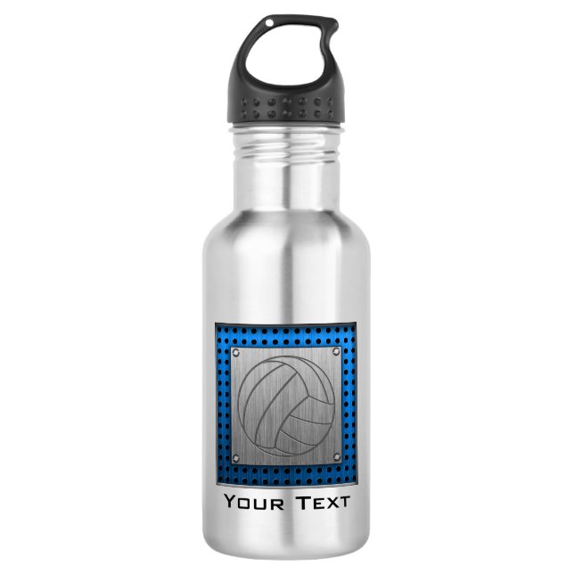 Brushed Metal-look Volleyball 532 Ml Water Bottle (Front)