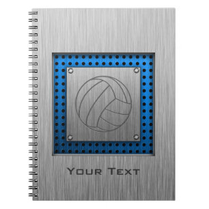 Brushed Metal-look Volleyball Notebook