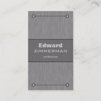 Brushed Metal: Nickle Textured Business Card