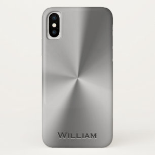 Brushed metal personalized name Case-Mate iPhone case