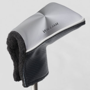 Brushed metal personalized name golf head cover