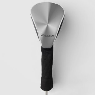 Brushed metal personalized name golf head cover