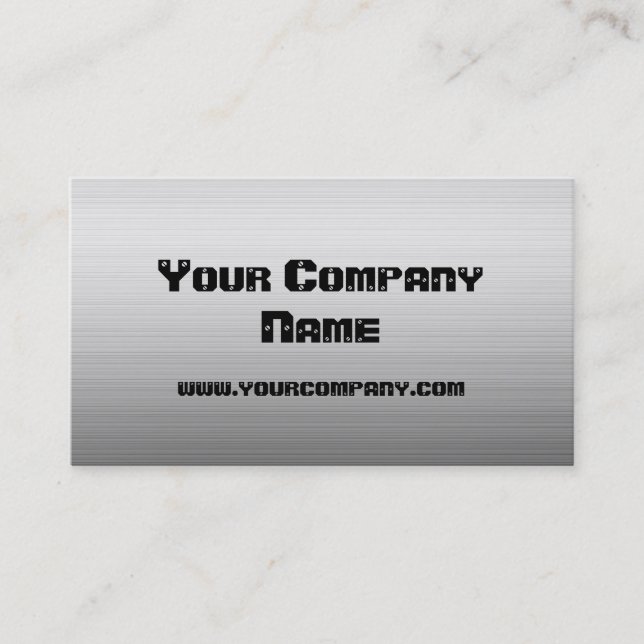 Brushed Metal Plate Business Cards (Front)