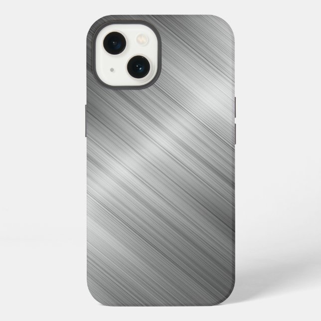 Brushed Metal Texture iPhone Case (Back)