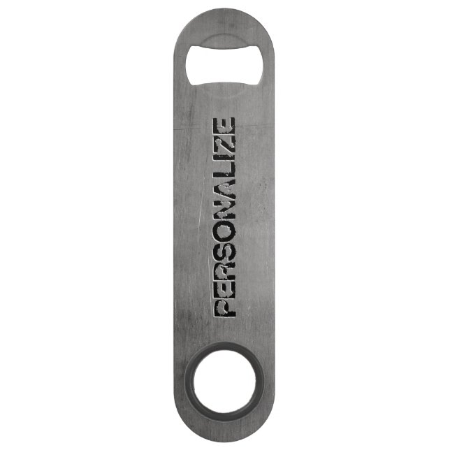 Brushed Metal Texture Speed Bottle Opener (Front)