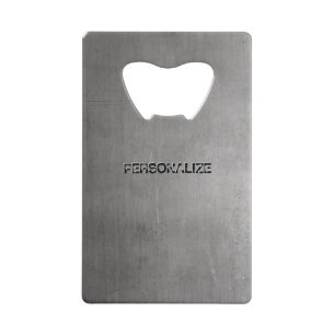 Brushed Metal Texture Wallet Bottle Opener