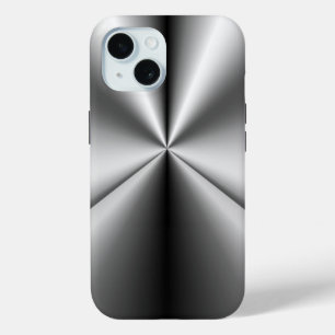 Brushed Metal Tuck and Roll iPhone 15 Case