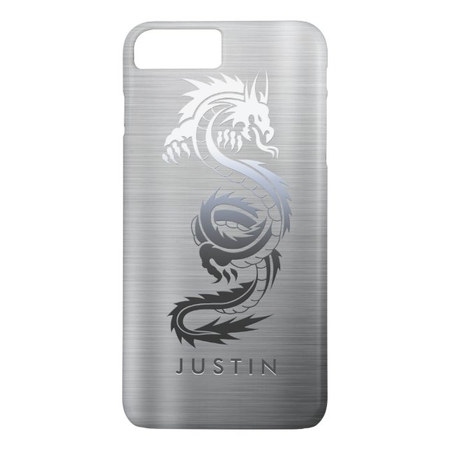 Brushed Metallic Dragon Case-Mate iPhone Case (Back)