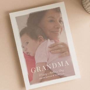 Brushed Overlay Grandma Mother's Day Card