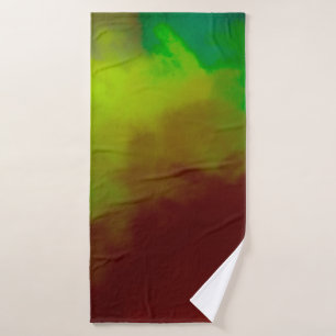 Brushed Painted Abstract Background. Brush stroked Bath Towel