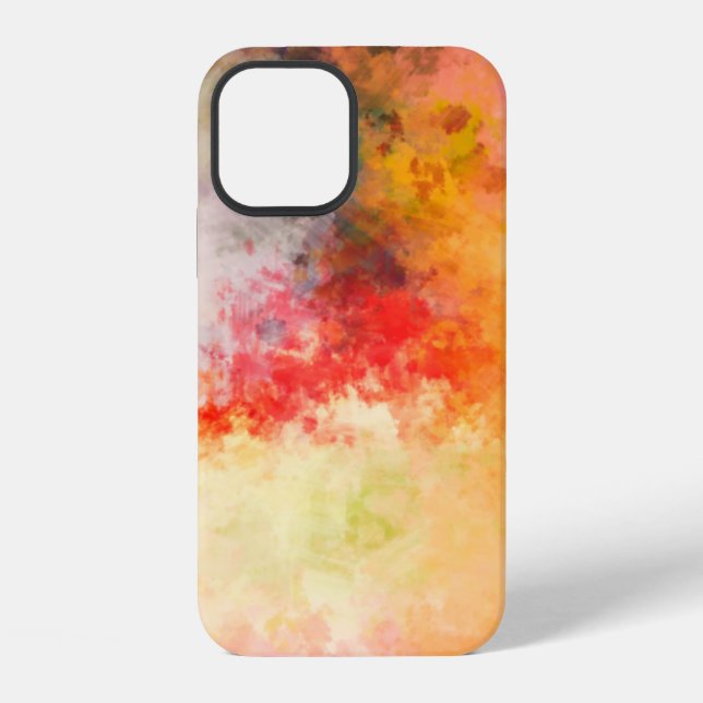 Brushed Painted Abstract Background. Brush stroked iPhone Case (Back)