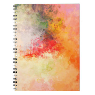 Brushed Painted Abstract Background. Brush stroked Notebook