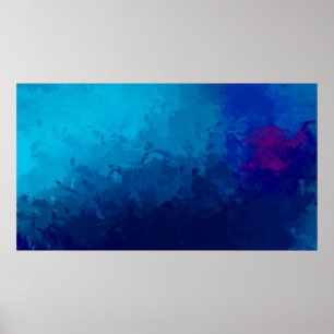 Brushed Painted Abstract Background. Brush stroked Poster