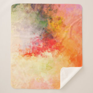 Brushed Painted Abstract Background. Brush stroked Sherpa Blanket