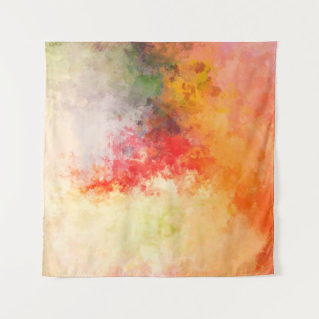 Brushed Painted Abstract Background. Brush stroked Tapestry (Front)