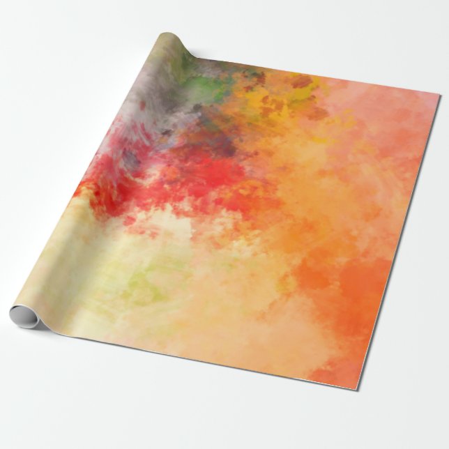 Brushed Painted Abstract Background. Brush stroked Wrapping Paper (Unrolled)