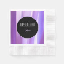 Brushed Petals Lavender Paper Napkin | Elegant Flo