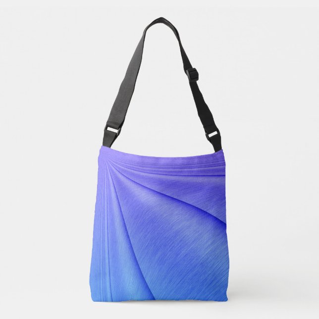 Brushed Purple to Indigo  Contour Design Crossbody Bag (Front)