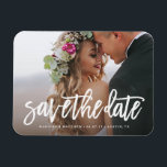 Brushed Save the Date Magnet<br><div class="desc">Gift your guests with a Save the Date Magnet to showcase on the refrigerator leading up to your big day!  
 All photography is displayed as a sample only and is not for resale. This product is only intended to be purchased once sample photos are replaced with your own images.</div>