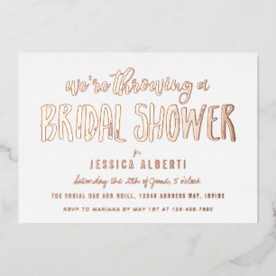 Brushed Shimmer Bridal Shower Gold