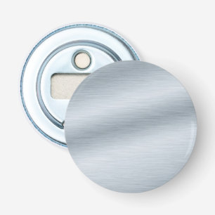 Brushed Silver Look Background Art Bottle Opener