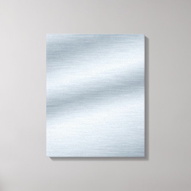 Brushed Silver Look Background Art Canvas Print (Front)