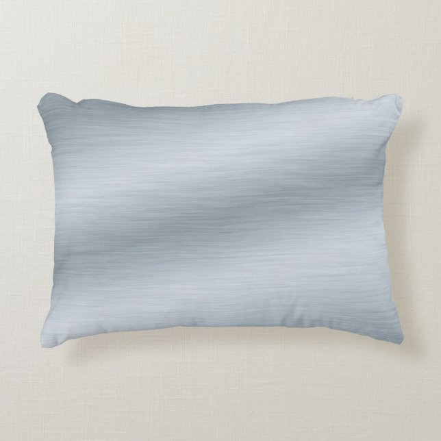 Brushed Silver Look Background Art Decorative Pillow (Front)
