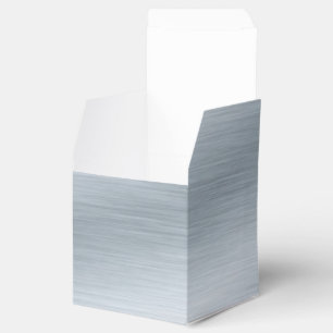 Brushed Silver Look Background Art Favor Box
