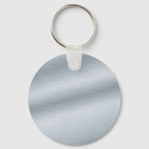 Brushed Silver Look Background Keychain