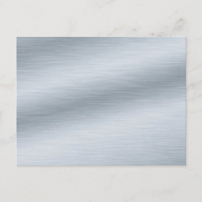 Brushed Silver Look Background Postcard (Front)
