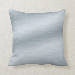 Brushed Silver Look Background Throw Pillow