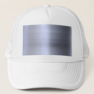 Brushed Silver Metal Textured Trucker Hat