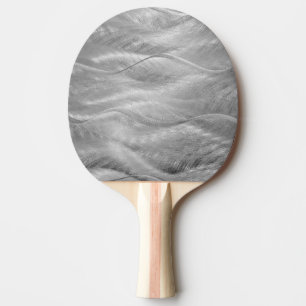 Brushed Stainless Steel Abstract Ping Pong Paddle